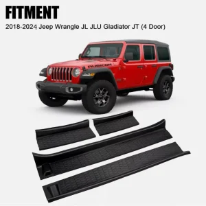 2018-2024 Jeep Wrangler JL Rubber Door Sill Guards