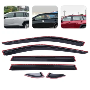 6Pcs Window Deflectors Wind Rain Guards