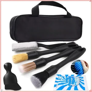 7PC Boar Hair Car Brush Set
